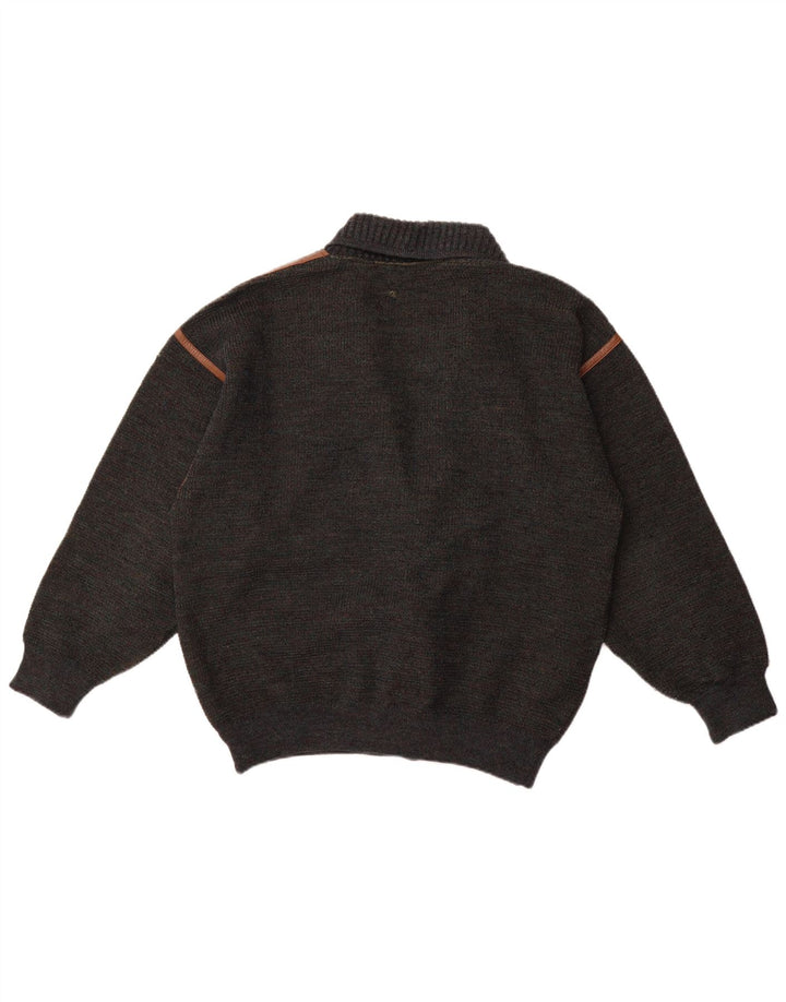 Marz Herre dobbeltradet cardigan sweater EU 52 Large Grey Flecked Wool