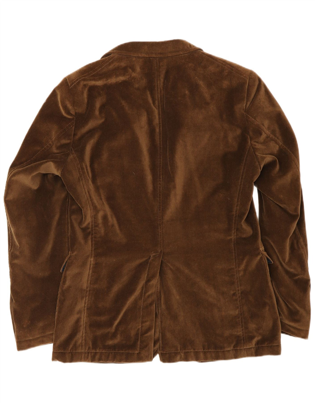 Joop Herre 2 Knaps Velvet Blazer Jacket IT 46 Lille Brun Bomuld