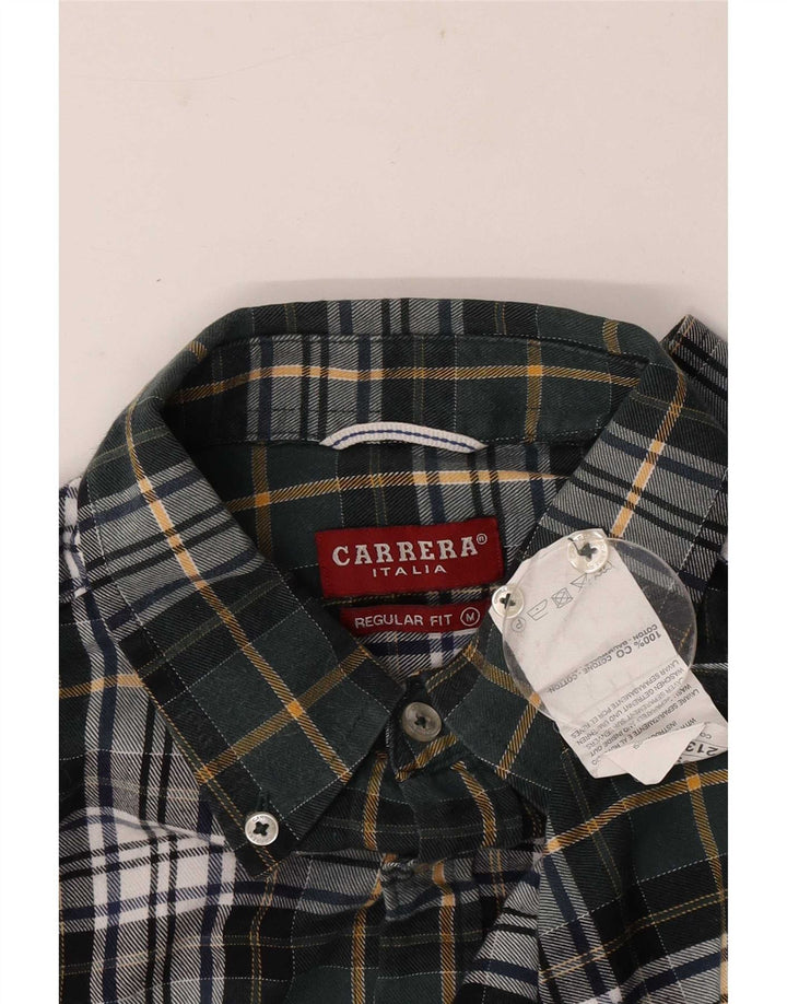 Carrera Flannelskjorte til mænd Medium Grøn ternet bomuld