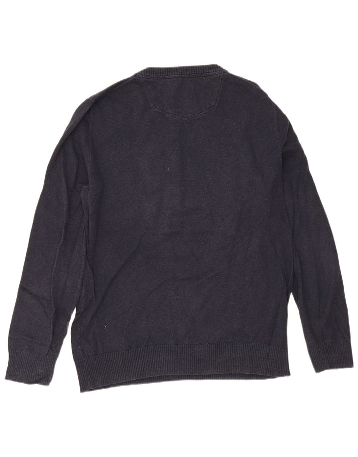 Fat Face Herre V-hals sweater Medium Marineblå Bomuld