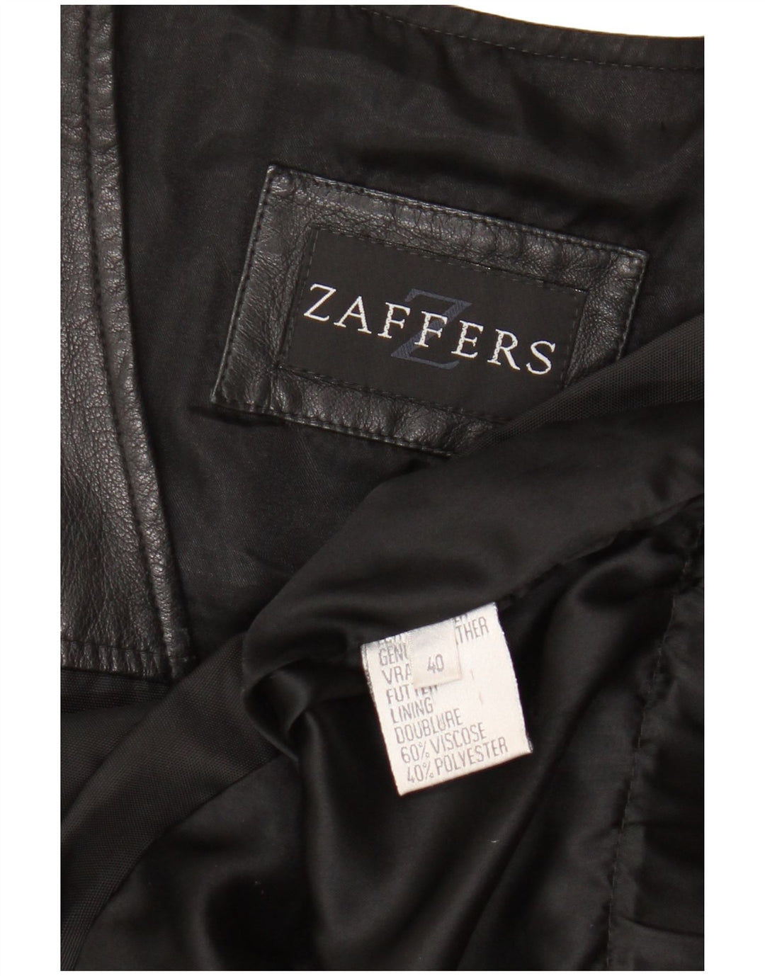 Vintage dame oversize Gilet IT 40 lille sort læder