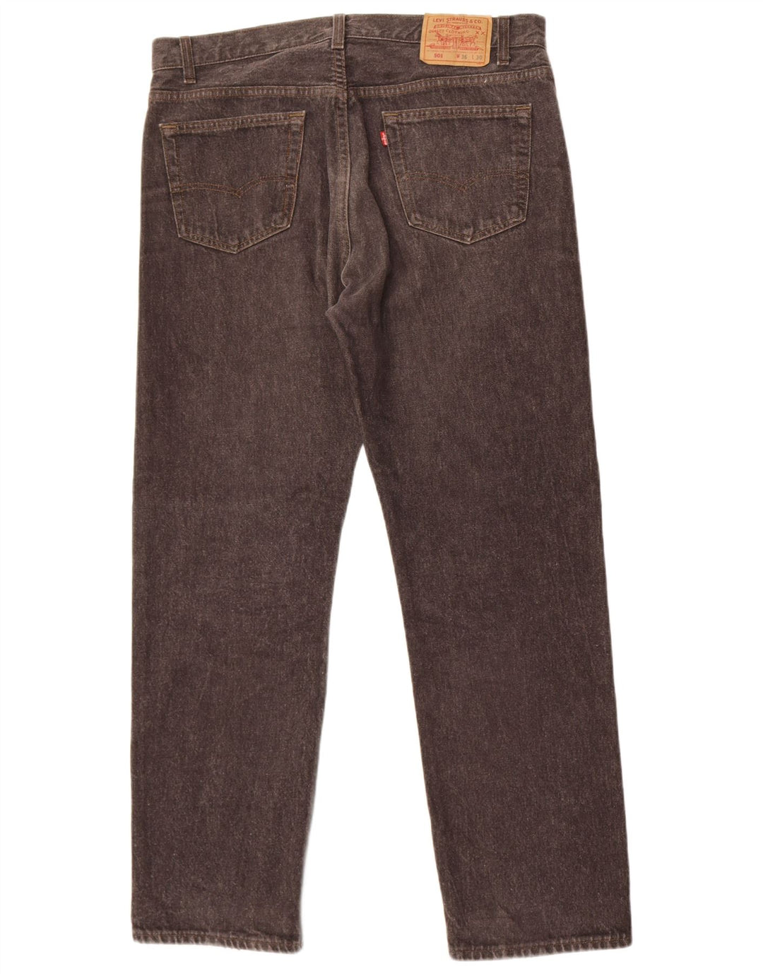 Levi's Herre 501 Straight Jeans W36 L30 Grå