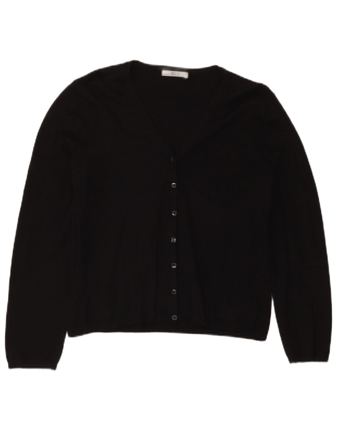 Marks & Spencer Dame Cardigan Sweater UK 14 Medium Black Viscose