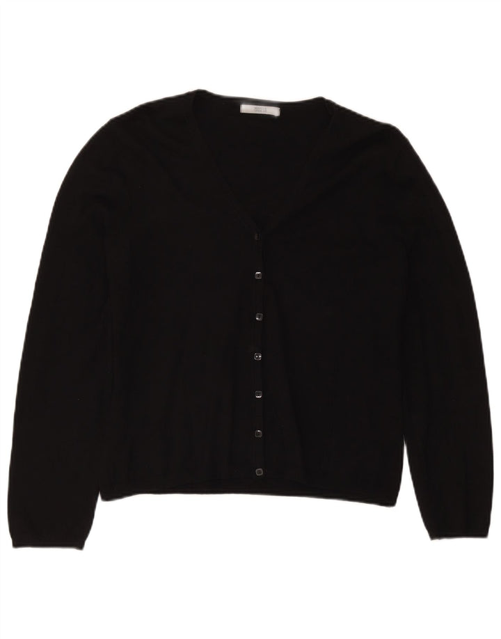 Marks & Spencer Dame Cardigan Sweater UK 14 Medium Black Viscose
