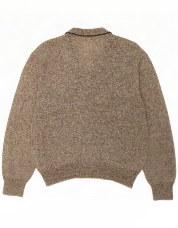 Berluti Dame Grafisk Cardigan Sweater IT 44 Large Beige