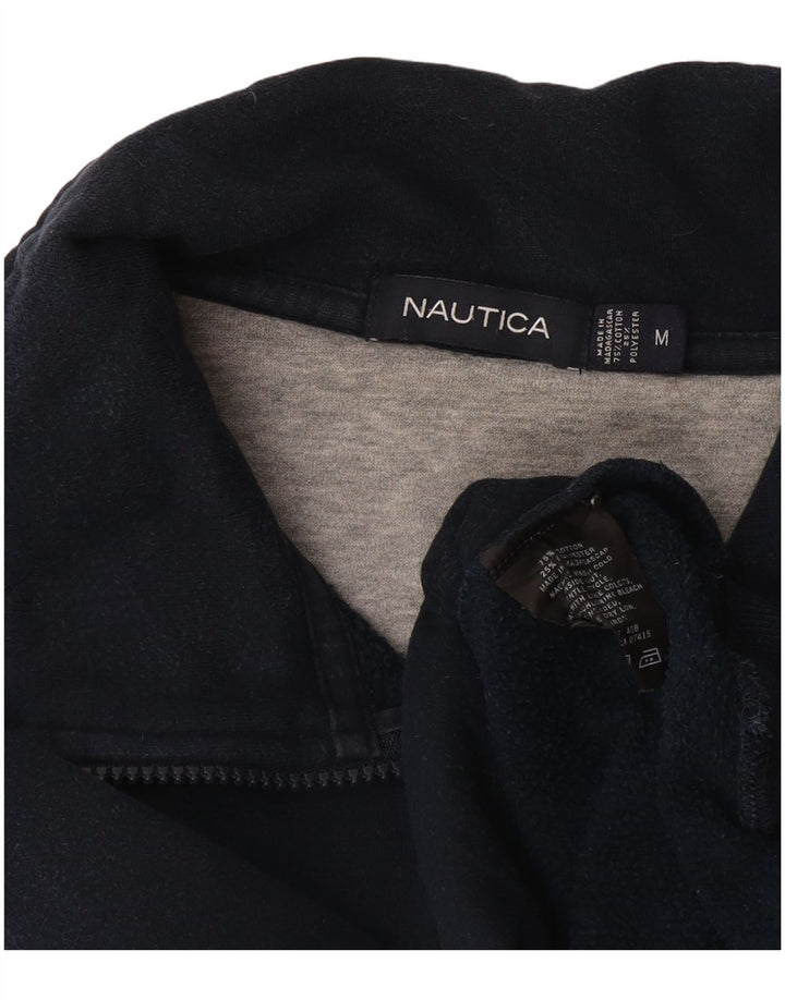 Nautica sweatshirt med lynlås til mænd, medium marineblå bomuld