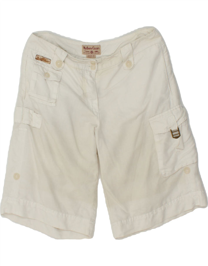 MARLBORO CLASSICS Womens Cargo Shorts EU 40 Large W30 White Vintage Marlboro Classics and Second-Hand Marlboro Classics from Messina Hembry 