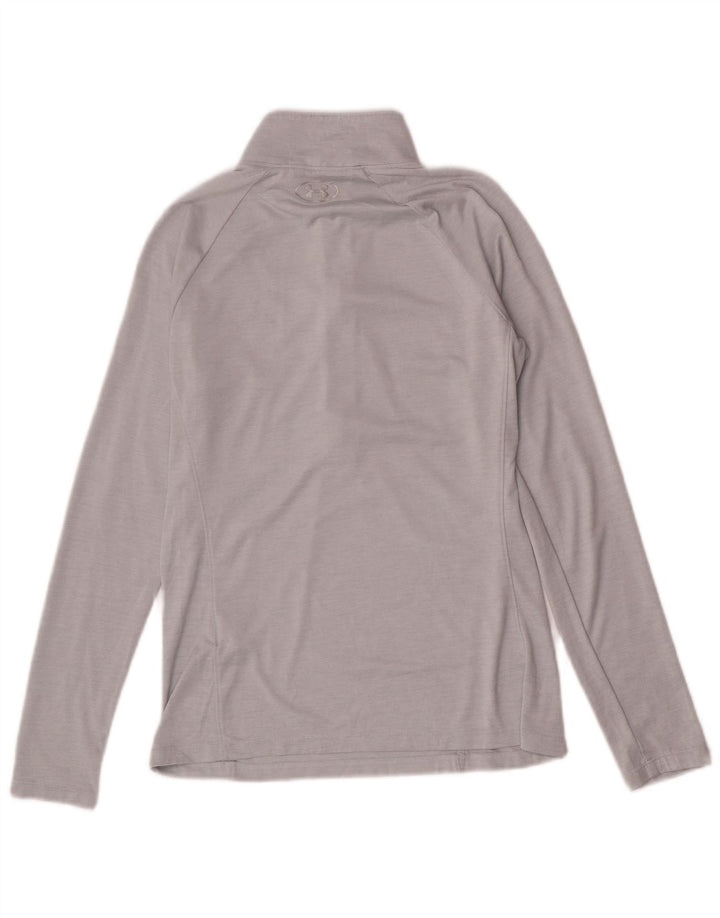Under Armour Dame Heat Gear Pullover Træningsdragt Top UK 10 Lille Grå