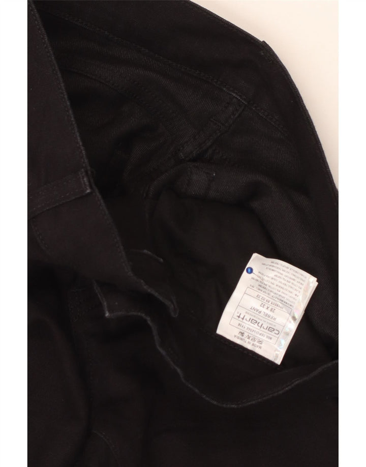 CARHARTT Dame Slim Jeans W28 L32 Sort Bomuld