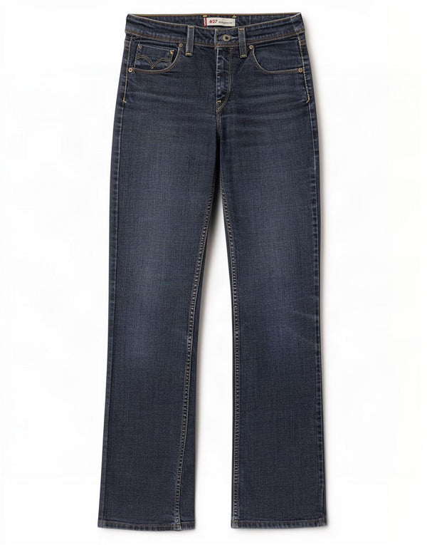 Levi's Dame 627 Straight Jeans W27 L32 Blå Bomuld
