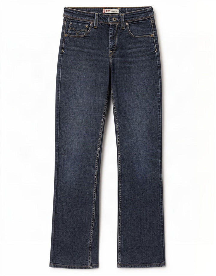 Levi's Dame 627 Straight Jeans W27 L32 Blå Bomuld