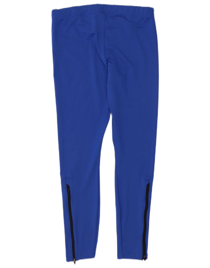 Nike Kvinders Dri Fit Leggings UK 14 Large Blå Polyester