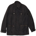 MASSIMO DUTTI Herre Utility Jacket UK 42 XL Sort Nylon