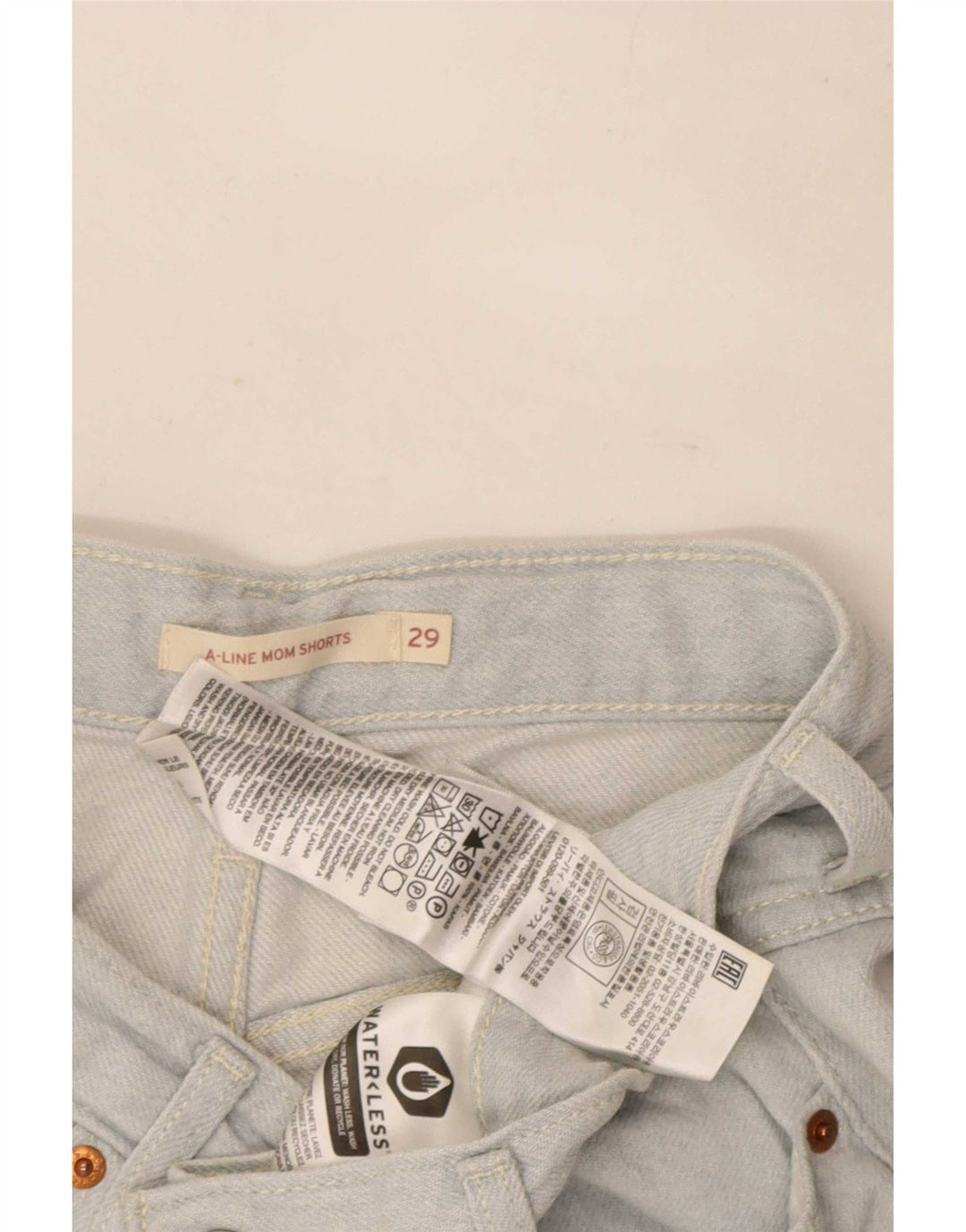 Levi's Dame Mom Højtaljede denimshorts W29 Mellemblå Bomuld