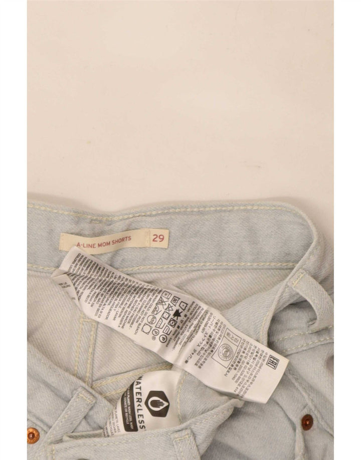 Levi's Dame Mom Højtaljede denimshorts W29 Mellemblå Bomuld