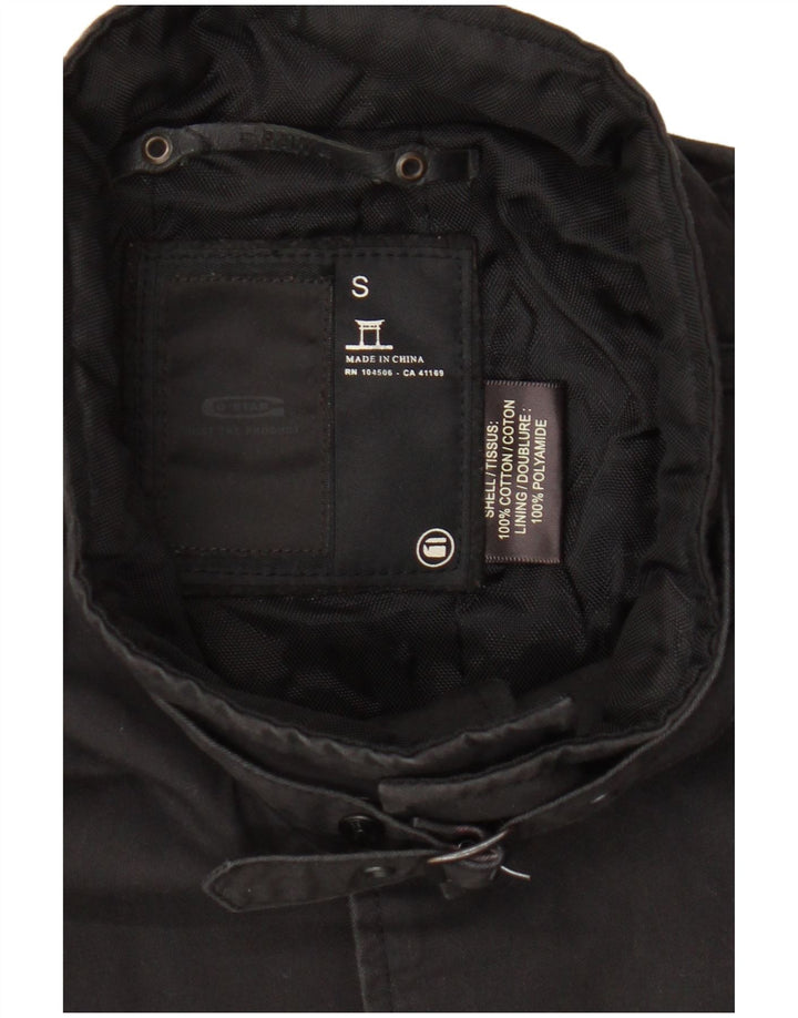 G-Star Kvinder Kortærmet Bomber Jacket UK 10 Small Black Bomuld