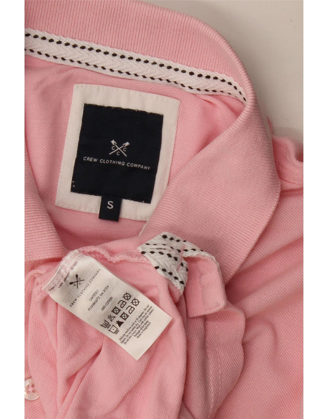 CREW TØJ Herre poloshirt Lille Pink Bomuld