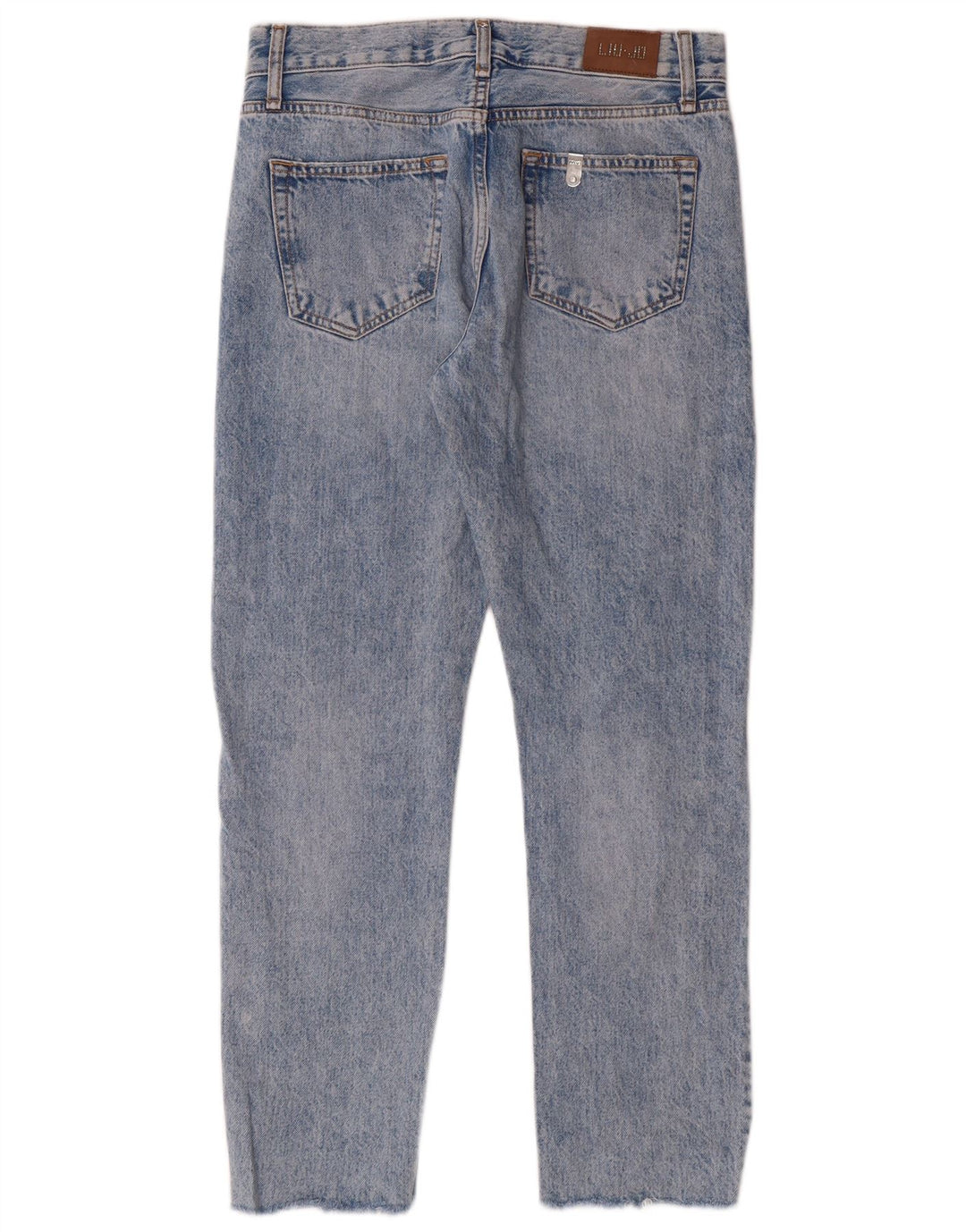 Liu Jo Kvinders Distressed Cropped Jeans W27 L27 Blå Bomuld