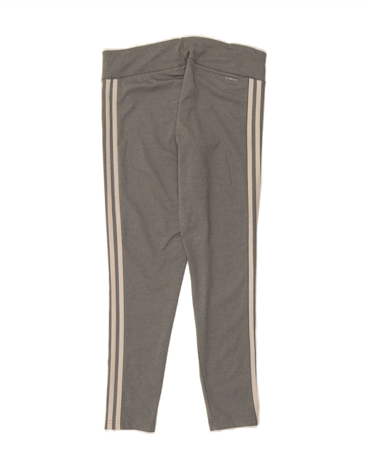 ADIDAS Womens Leggings UK 12/14 Medium  Grey Polyester Vintage Adidas and Second-Hand Adidas from Messina Hembry 