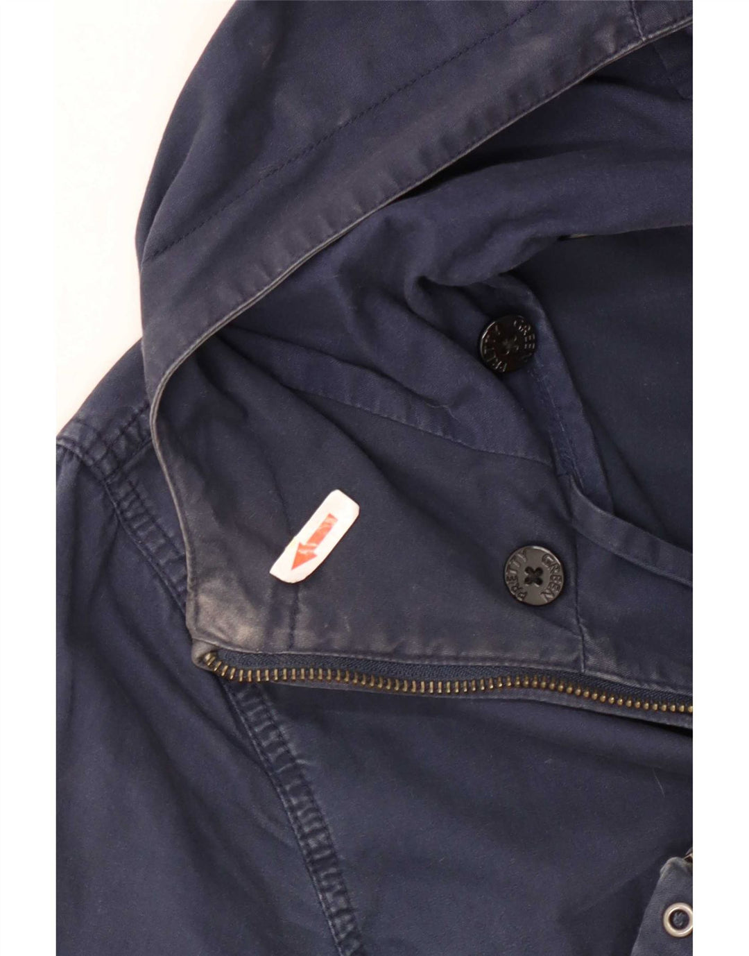 Pretty Green Herre Hooded Bomber Jacket UK 38 Medium Navy Blue Bomuld