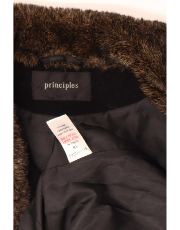 Principles Dame Blazer Jacket UK 18 XL Sort Uld