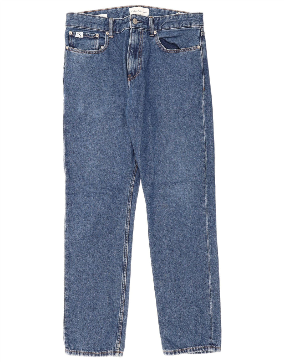 CALVIN KLEIN Mens Straight Jeans W32 L32  Blue Cotton