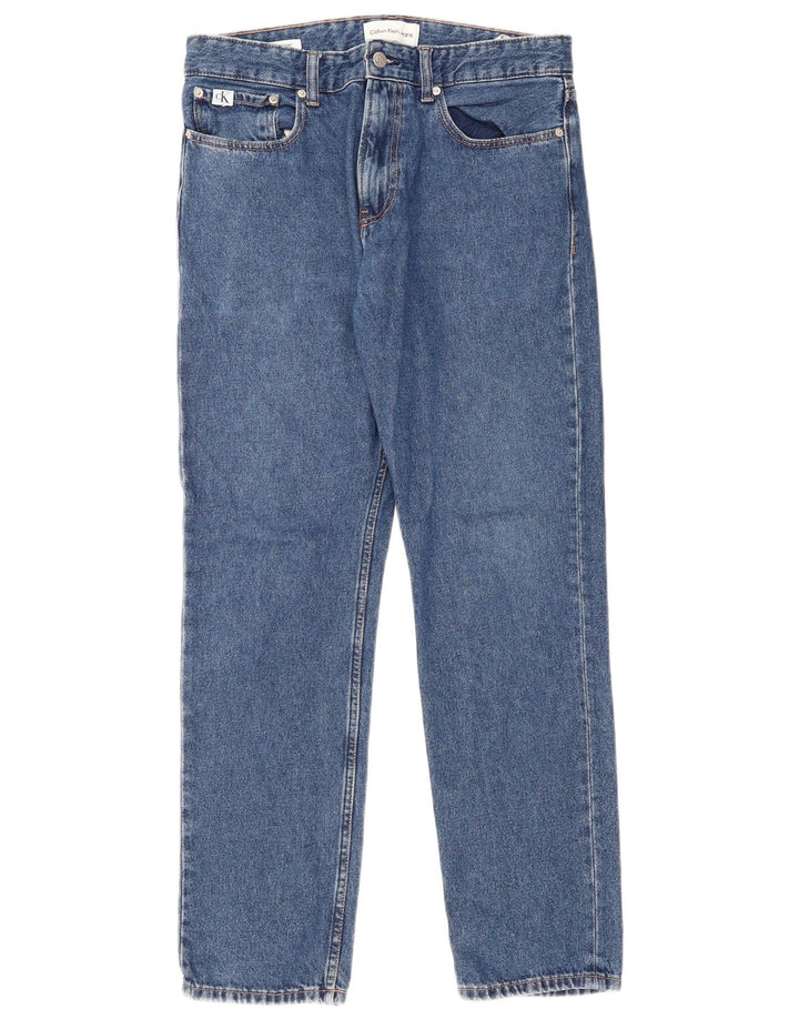 CALVIN KLEIN Mens Straight Jeans W32 L32  Blue Cotton