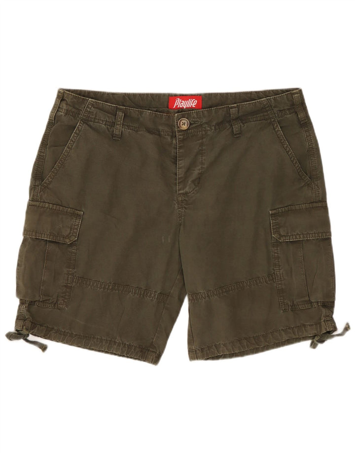 Playlife Dame Cargo Shorts IT 44 Medium W32 Khaki