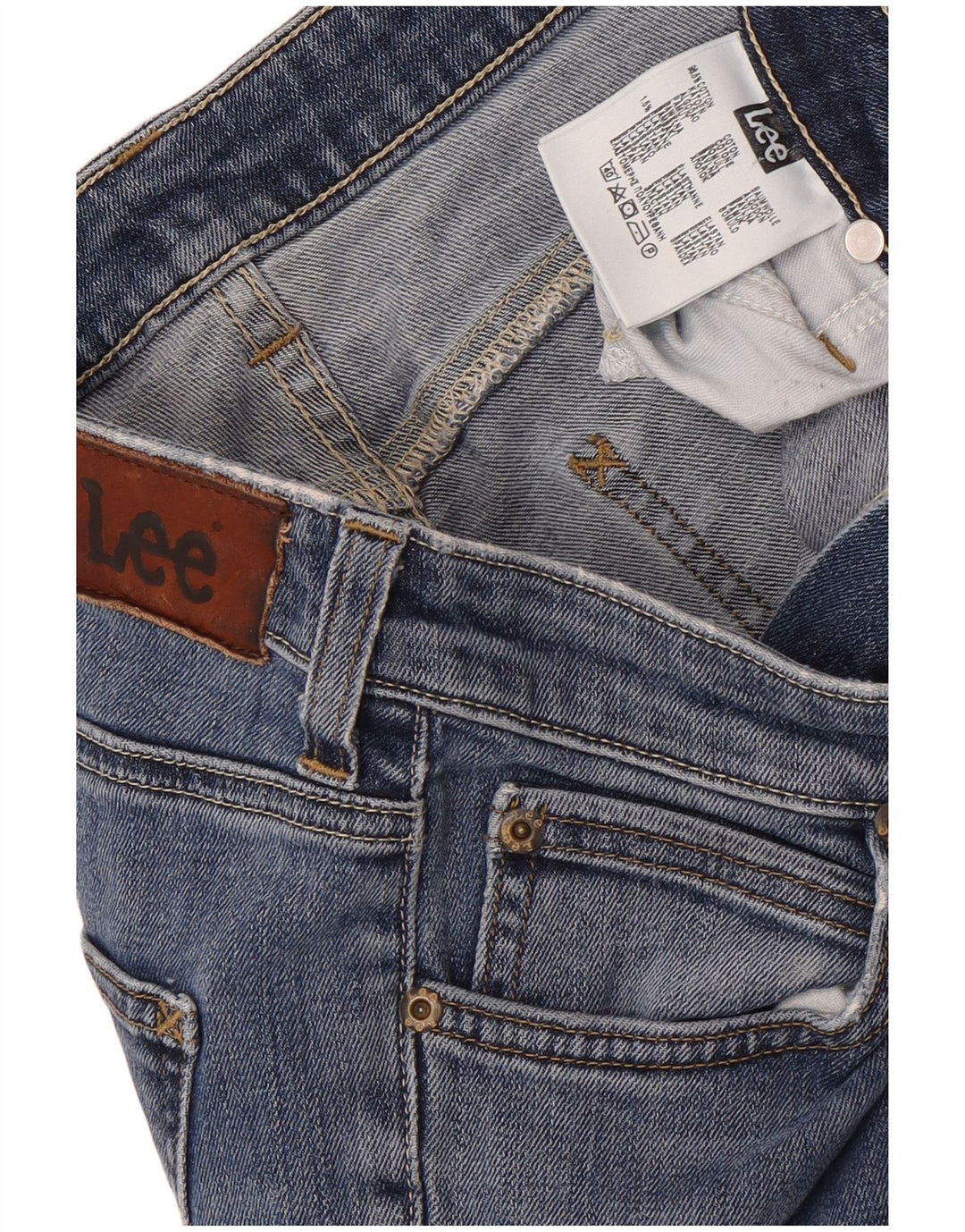 Lee Herre Marion Straight Jeans W29 L31 Blå Bomuld