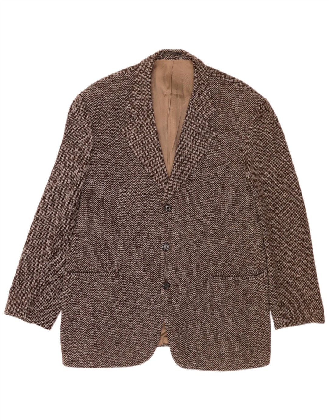Carlo Barbera Herre 3-knaps blazerjakke IT 54 2XL Brun Houndstooth