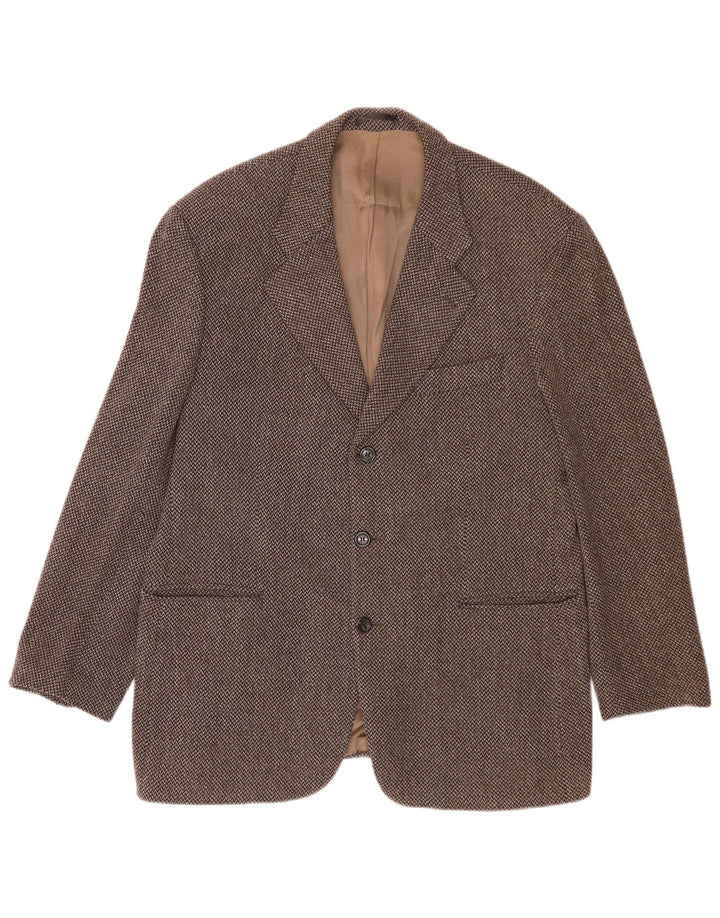 Carlo Barbera Herre 3-knaps blazerjakke IT 54 2XL Brun Houndstooth