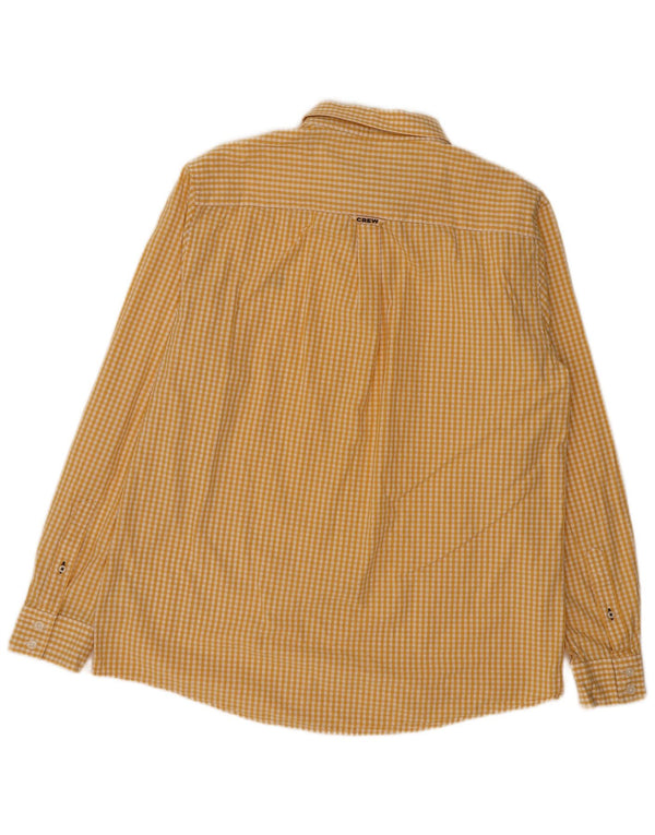 Crew Clothing Herre Classic Fit Shirt Large Yellow Gingham Cotton