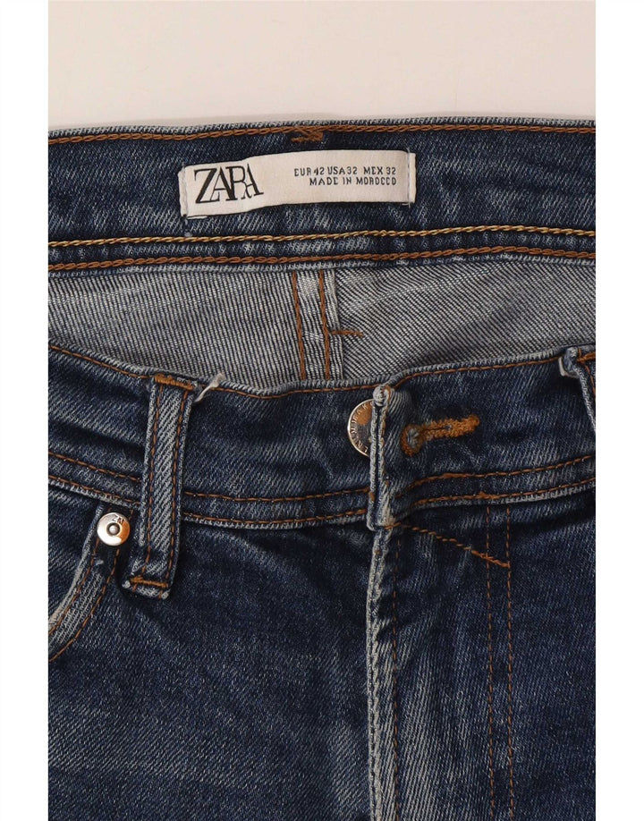Zara Herre Slim Jeans EU 42 Large W32 L30 Blå
