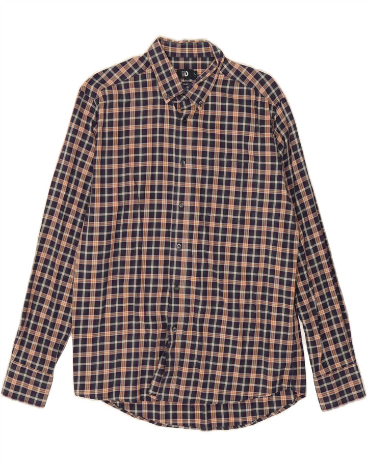 DACK'S Mens Regular Fit Flannel Shirt Large Multicoloured Check Cotton Vintage Dack's and Second-Hand Dack's from Messina Hembry 