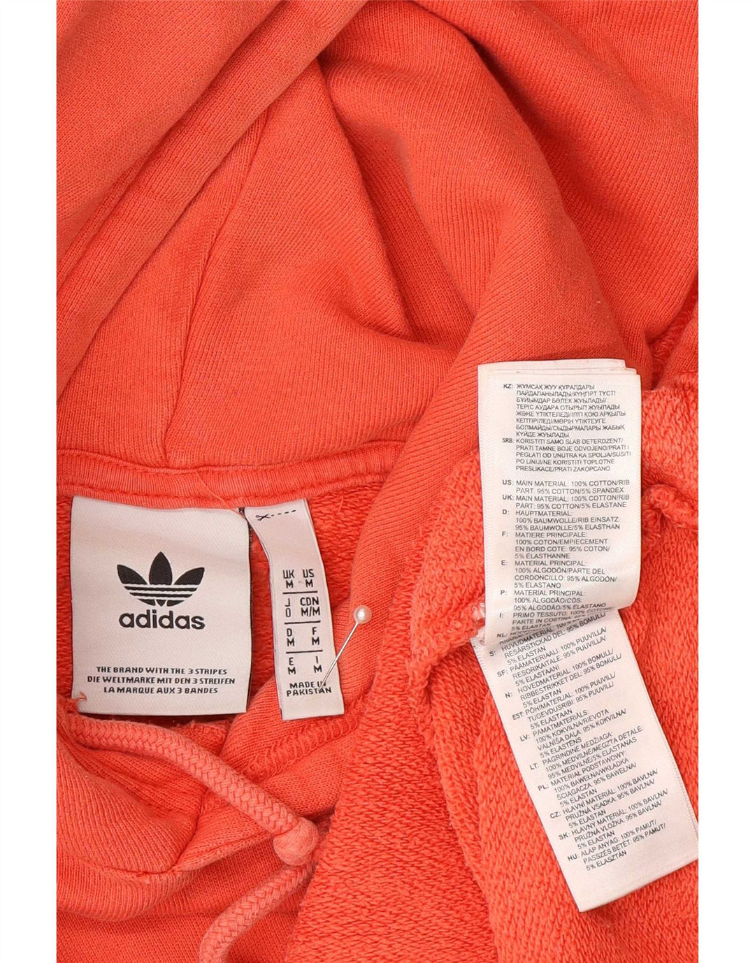 Adidas Herre hættetrøje Jumper Medium Orange Bomuld