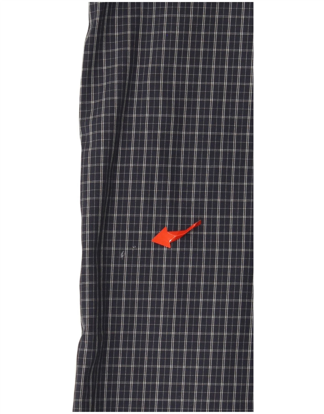 EDDIE BAUER Herre høj Relaxed Fit skjorte Stor marineblå ternet bomuld