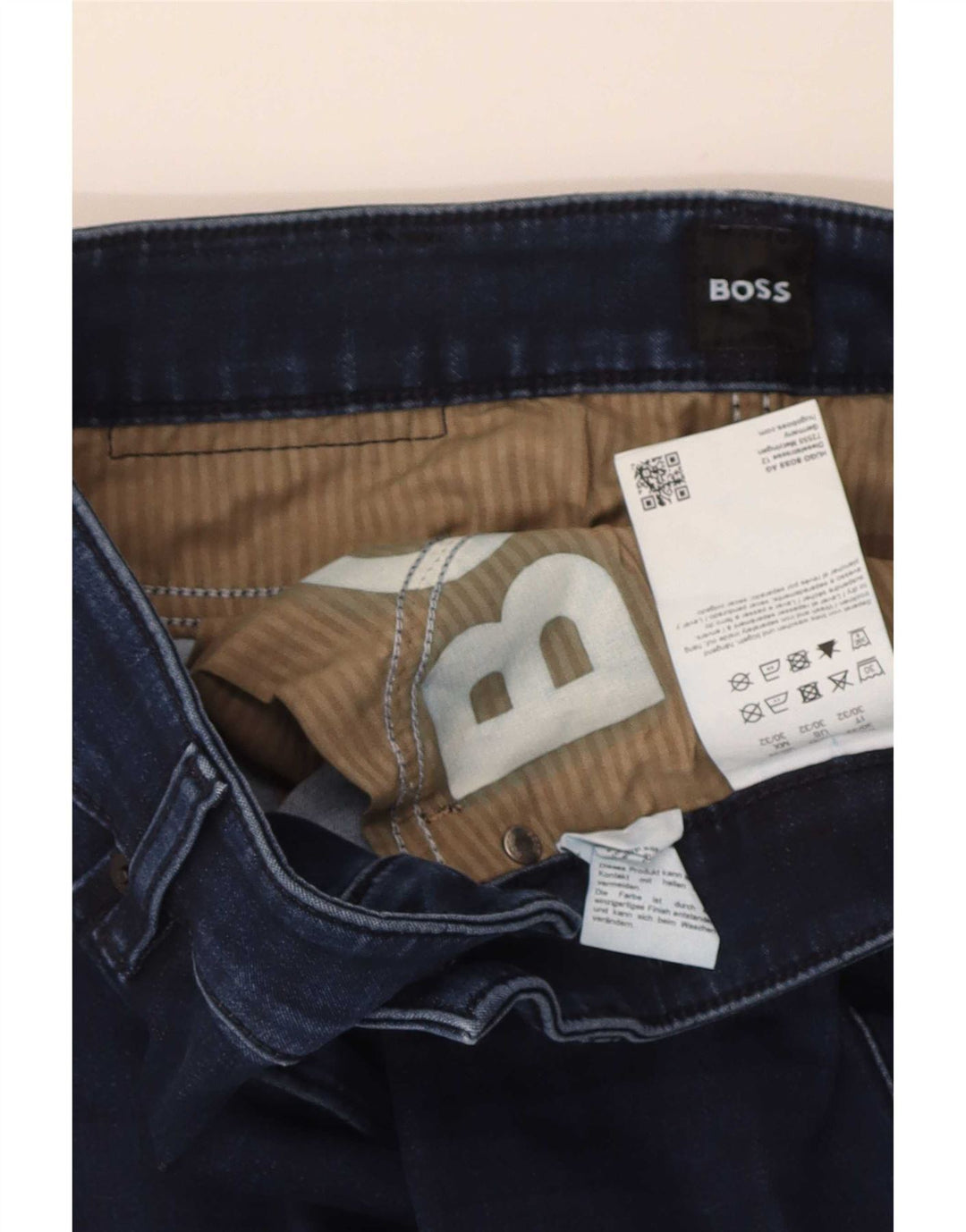 Hugo Boss Herre Slim Jeans W30 L32 Marineblå Bomuld