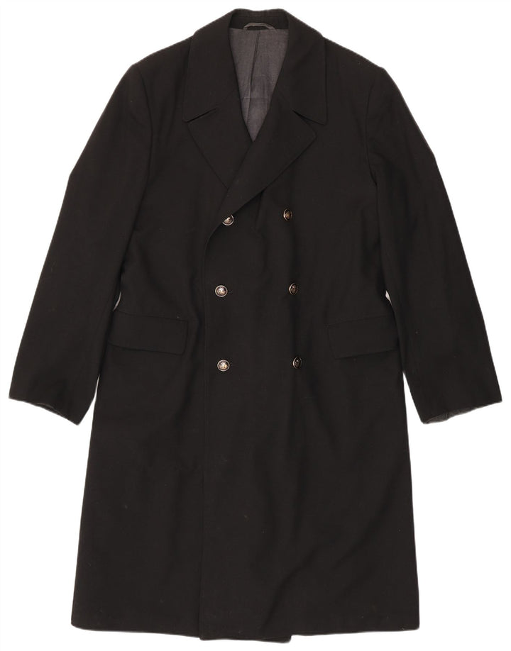 Vintage herre dobbeltradet frakke UK 38 medium sort