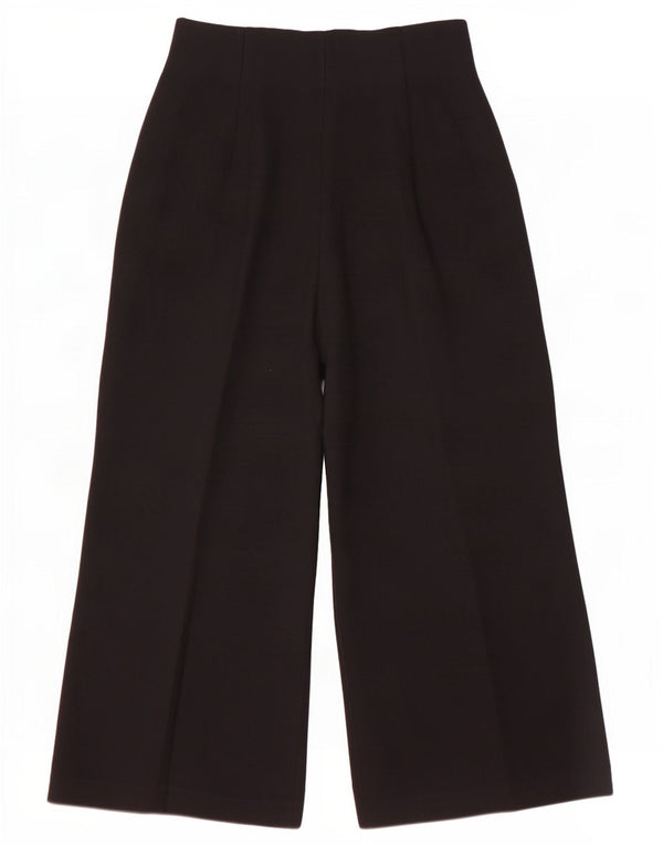 Zara Womens Vide Ben Cropped Trousers Small W27 L24 Sort
