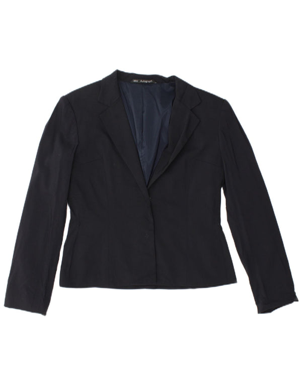Marks & Spencer Dame Autograph Blazer Jacket UK 12 Medium Navy Blue