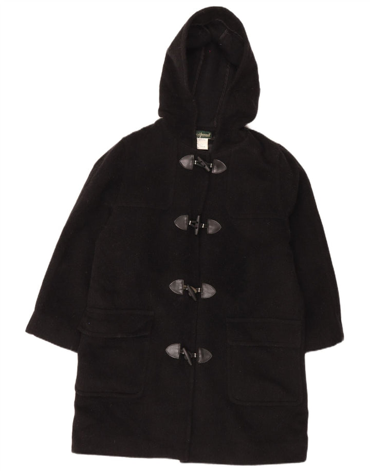 Harve Benard Dame Oversized Hooded Duffel Coat UK 16 Large Black Wool