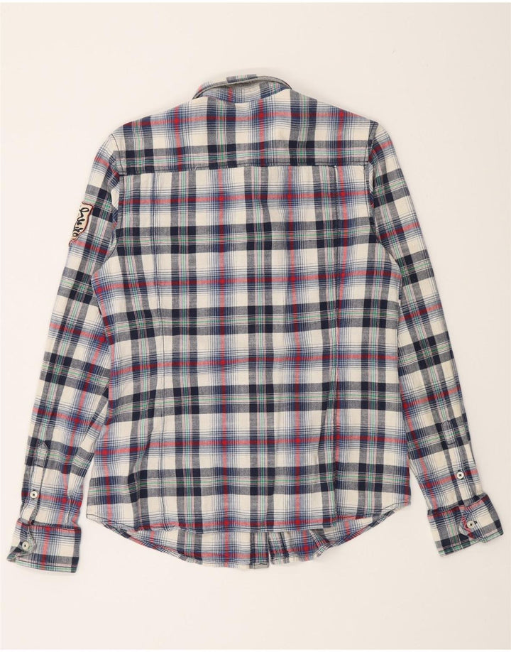 Napapijri Dame grafisk flannel skjorte UK 14 Stor flerfarvet ternet