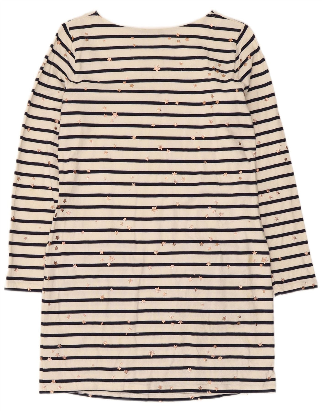 Joules Kvinders Abstrakt Mønster Skede Kjole UK 10 Small White Striped