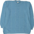 VINTAGE Womens Crew Neck Jumper Sweater IT 44/46 Large Blue Striped Vintage Vintage and Second-Hand Vintage from Messina Hembry 