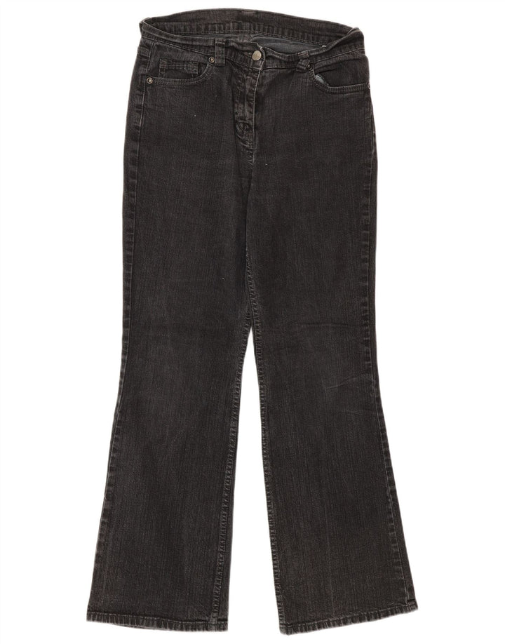 Marks & Spencer Dame Bootcut Jeans UK 10 Small W27 L29 Black Bomuld