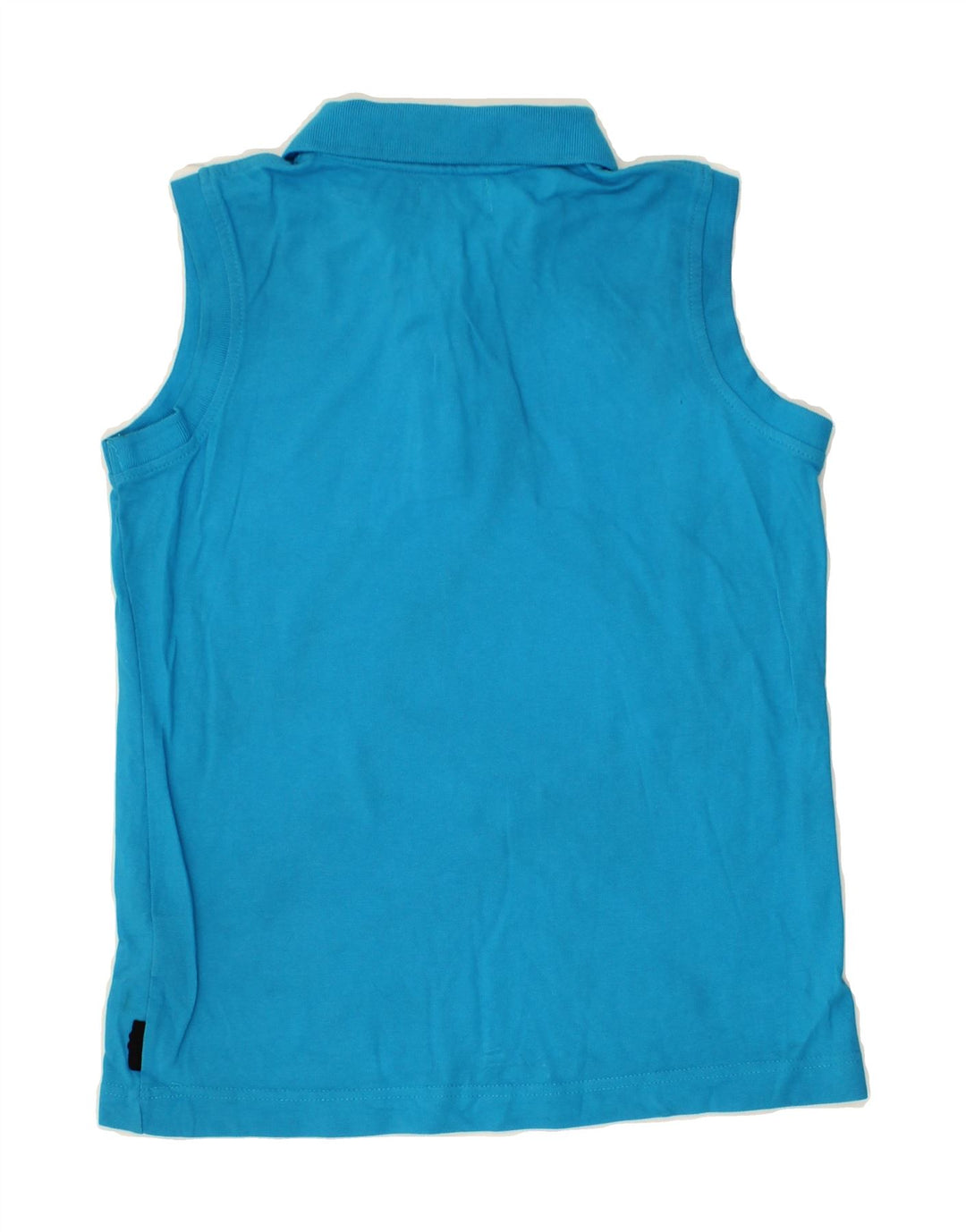 KAPPA Womens Sleeveless Polo Shirt UK 12 Medium Blue Cotton Vintage Kappa and Second-Hand Kappa from Messina Hembry 