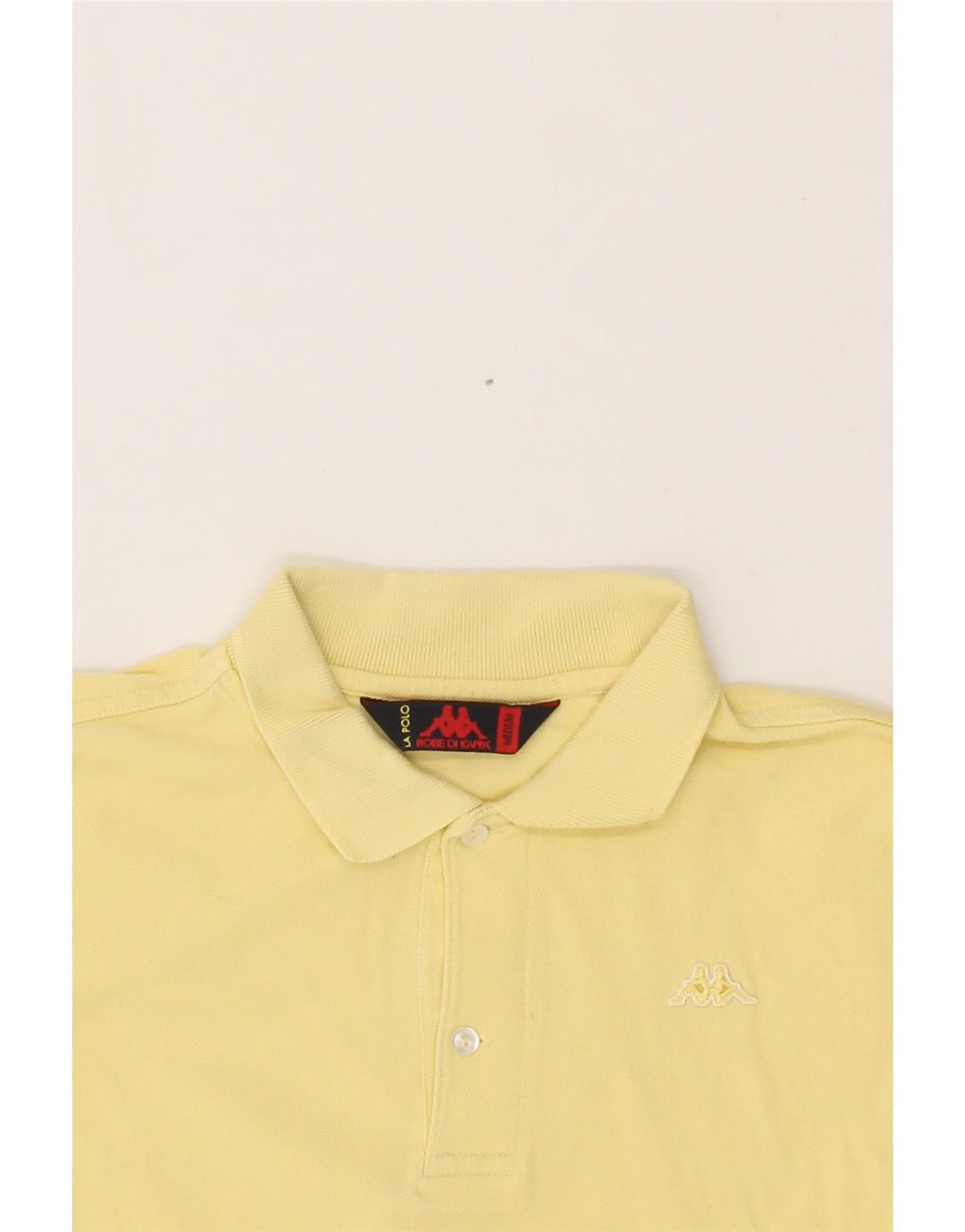 KAPPA Mens Polo Shirt Medium Yellow Cotton Vintage Kappa and Second-Hand Kappa from Messina Hembry 