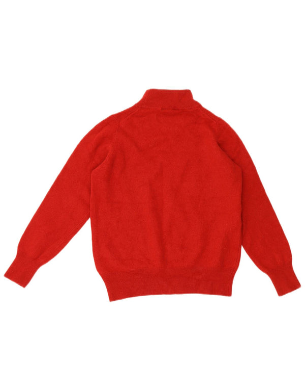 Marks & Spencer Dame Crop Turtle Neck Jumper Sweater UK 16 Large Red
