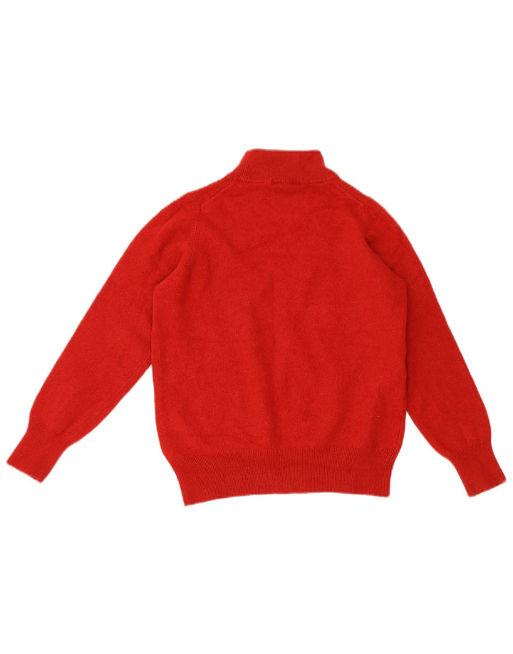 Marks & Spencer Dame Crop Turtle Neck Jumper Sweater UK 16 Large Red