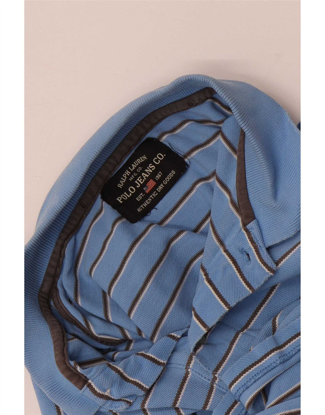 Ralph Lauren herre polo skjorte lille blå stribet